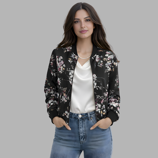 Floral Bomber Jacket