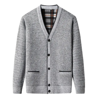Men's Dual Layer Patterned Cardigan