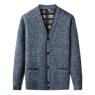 Men's Dual Layer Patterned Cardigan