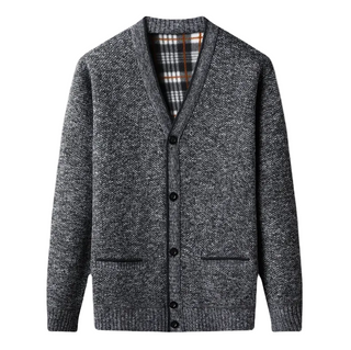 Men's Dual Layer Patterned Cardigan