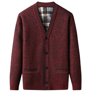 Men's Dual Layer Patterned Cardigan