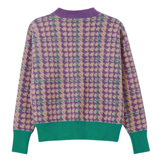 Women's Houndstooth pattern cardigan