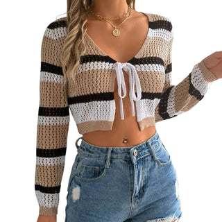 Women'sLace-up cardigan