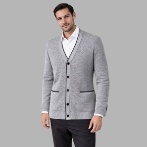 Men's Dual Layer Patterned Cardigan