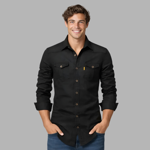 Men's Flap Pocket Button Shirt