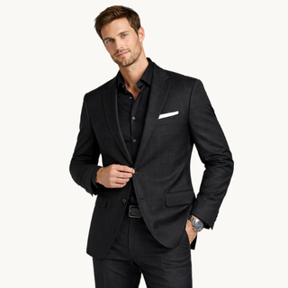 Men’s Two-Button Notched Lapel Blazer