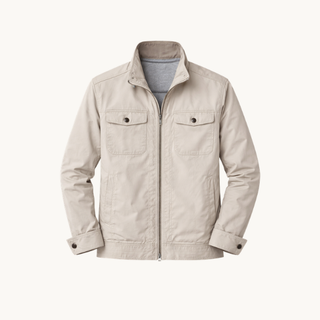Men’s Zip-Front Stand Collar Jacket