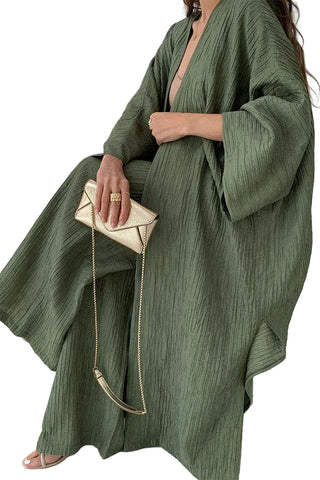 Women's Elegant Pleated Kimono Set