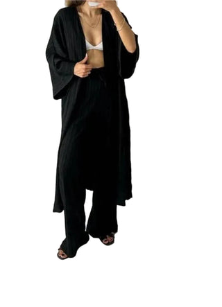 Women's Elegant Pleated Kimono Set