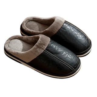 Men's Plush Trim Slippers