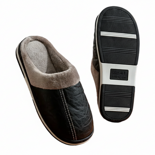 Men's Plush Trim Slippers
