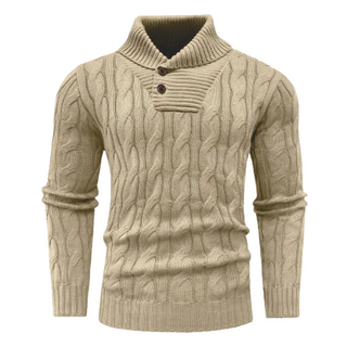 Men's Shawl Neck Sweater
