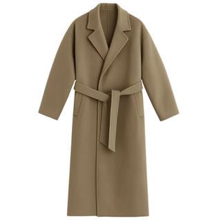 Men's Tie Waist Maxi Coat