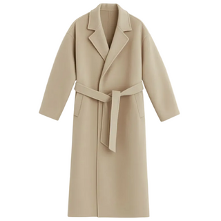 Men's Tie Waist Maxi Coat